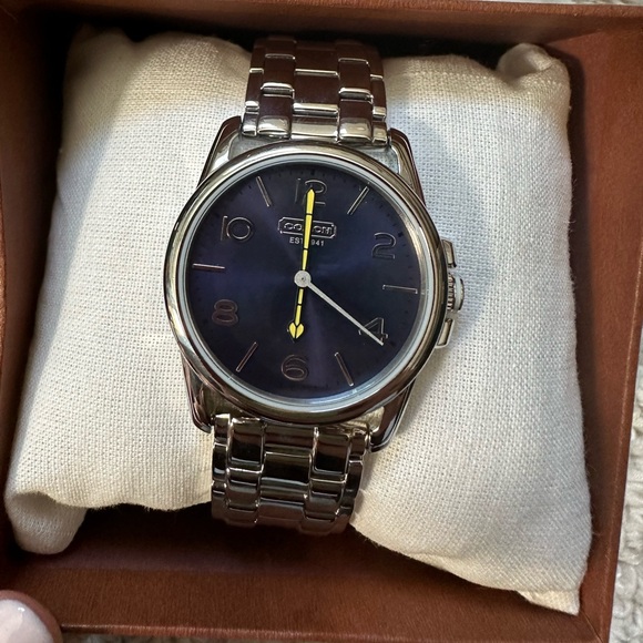 NWT Coach watch, large blue face - Picture 1 of 9